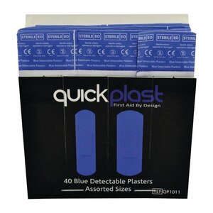 CHRselect Pansements Bleus Quickplast | 40 Pièces Assorti
