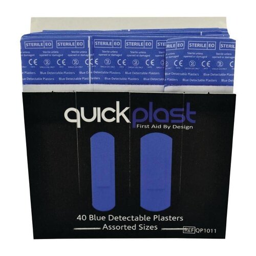 CHRselect Pansements Bleus Quickplast | 40 Pièces Assorti