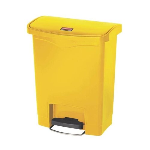 Rubbermaid Rubbermaid Poubelle à Pédale Slim Jim | 30 Litres | Frontale | Jaune