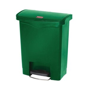 Rubbermaid Rubbermaid Poubelle à Pédale Slim Jim | 30 Litres | Frontale | Vert