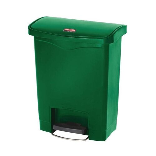 Rubbermaid Rubbermaid Poubelle à Pédale Slim Jim | 30 Litres | Frontale | Vert