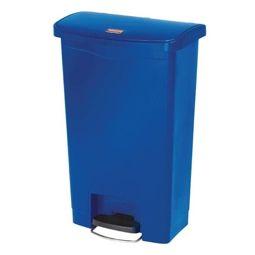 Rubbermaid Rubbermaid Poubelle à Pédale Slim Jim | 50 Litres | Frontale | Bleu