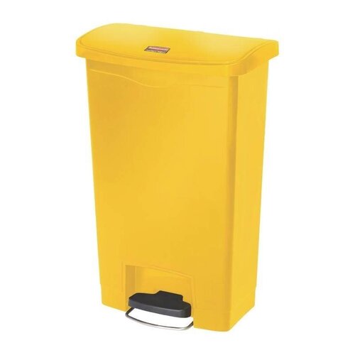 Rubbermaid Rubbermaid Poubelle à Pédale Slim Jim | 50 Litres | Frontale | Jaune