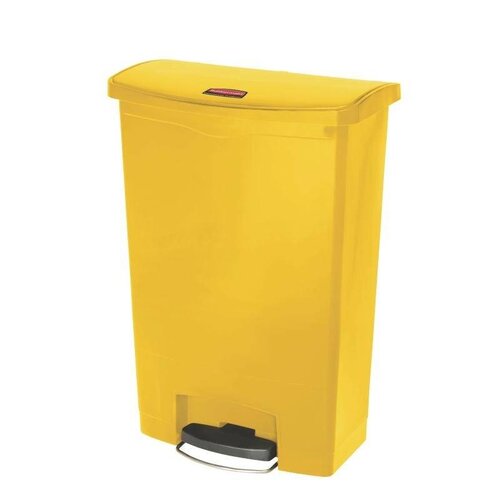 Rubbermaid Rubbermaid Poubelle à Pédale Slim Jim | 90 Litres | Frontale| Jaune