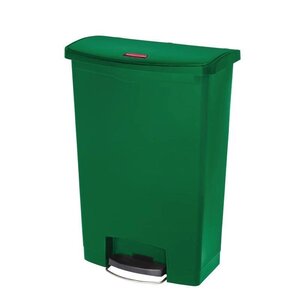 Rubbermaid Rubbermaid Poubelle à Pédale Slim Jim | 90 Litres | Frontale | Vert