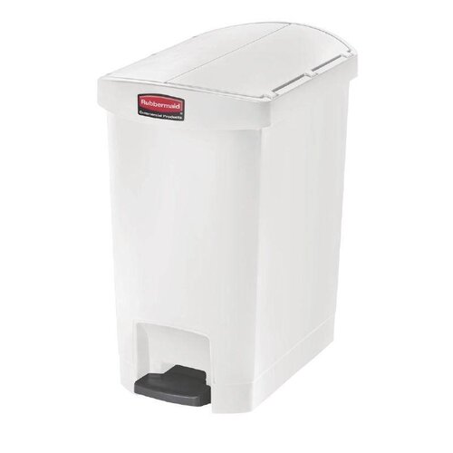 Rubbermaid Rubbermaid Poubelle à Pédale Slim Jim | 30 Litres | Blanc