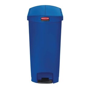 Rubbermaid Rubbermaid Poubelle à Pédale Slim Jim | 68 Litres | Bleu Rubbermaid Rubbermaid Poubelle à Pédale Slim Jim | 68 Litres | Bleu