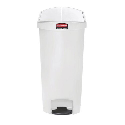 Rubbermaid Rubbermaid Poubelle à Pédale Slim Jim | 68 Litres | Blanc
