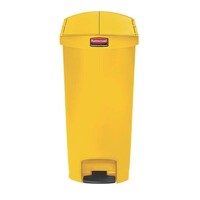 Rubbermaid Poubelle à Pédale Slim Jim | 68 Litres | Jaune