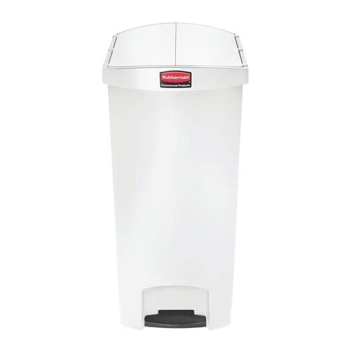Rubbermaid Rubbermaid Poubelle à Pédale Slim Jim | 90 Litres | Blanc