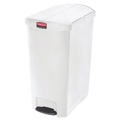 Rubbermaid Rubbermaid Poubelle à Pédale Slim Jim | 90 Litres | Blanc