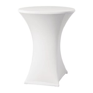 CHRselect Housse de Table Cocktail Samba | pour Tables Ø85x115(h)cm | Blanc