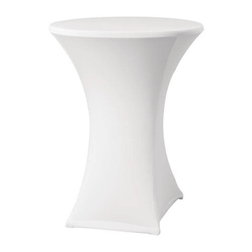 CHRselect Housse de Table Cocktail Samba | pour Tables Ø85x115(h)cm | Blanc