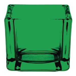 CHRselect Photophore Carré en Verre Teinté Vert | Par 6 Pièces
