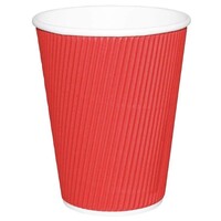 Gobelets Jetables Ondulée Rouge | 230ml | Par 25 Pièces