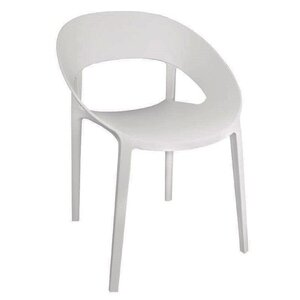 CHRselect Chaises Enveloppante en PP Blanc | Empilable | Lot de 12