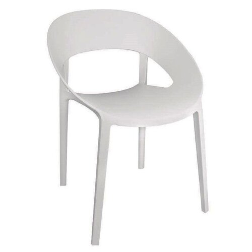CHRselect Chaises Enveloppante en PP Blanc | Empilable | Lot de 12