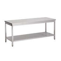 Table Inox avec Étagère Basse | Gastro M | Disponibles en 8 Profondeurs