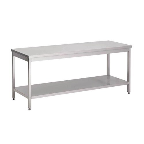 CHRselect Table Inox avec Étagère Basse | Gastro M | Disponibles en 8 Profondeurs