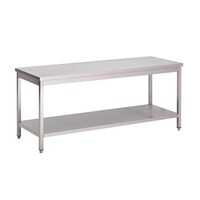 Table de Préparation Inox + Étagère Basse | 70x85cm | Disponibles en 8 Profondeurs
