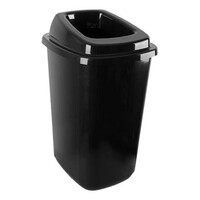 Poubelle Triage 45L | Plastique Noir | Autocollants Inclus