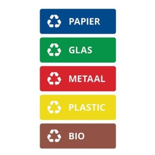 CHRselect Poubelle Triage 45L | Plastique Noir | Autocollants Inclus