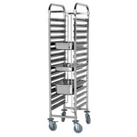Chariot Echelle INOX | 15x GN1/1 | sur Roues Pivotantes