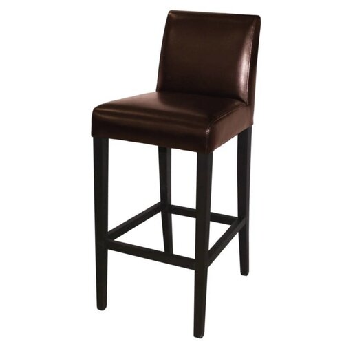 CHRselect Tabouret de Bar | Simili Cuir/ Bois | Prix par 4 Pièces