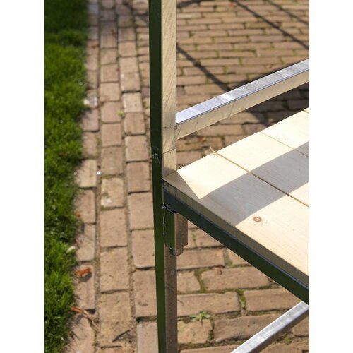 VEBA Étal de Marché COMPLET | Toit Bleu/Blanc | 205x80x220(h)cm