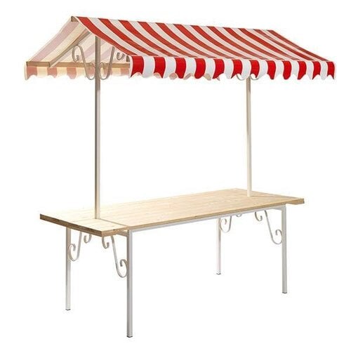 VEBA Étal de Marché | Toit Rouge/Blanc | 2050x800x2200(h)mm