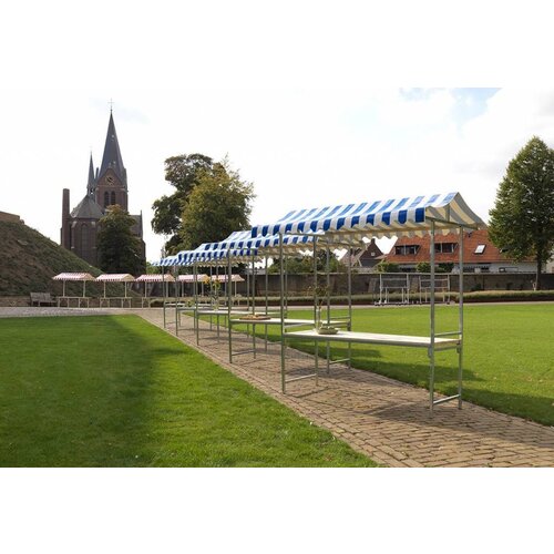 VEBA Étal de Marché | Toit Rouge/Blanc | 2050x800x2200(h)mm