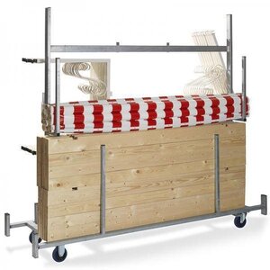 VEBA Chariot pour max. 5 Étals de Marché | 2415(l)x720(p)x1980(h)mm