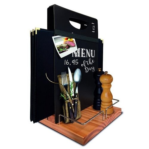 Securit Organiser de Table | 1 Craie Inclus | 343x220x20mm Securit Organiser de Table | 1 Craie Inclus | 343x220x20mm