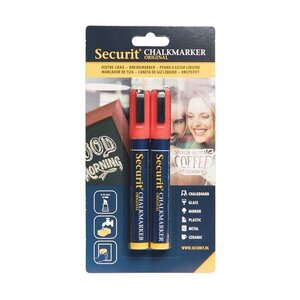 Securit Set de 2 Craies Medium | Rouge | 2-6mm Securit Set de 2 Craies Medium | Rouge | 2-6mm