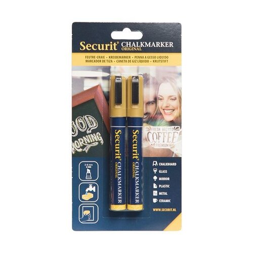 Securit Set de 2 Craies Medium | Or | 2-6mm Securit Set de 2 Craies Medium | Or | 2-6mm