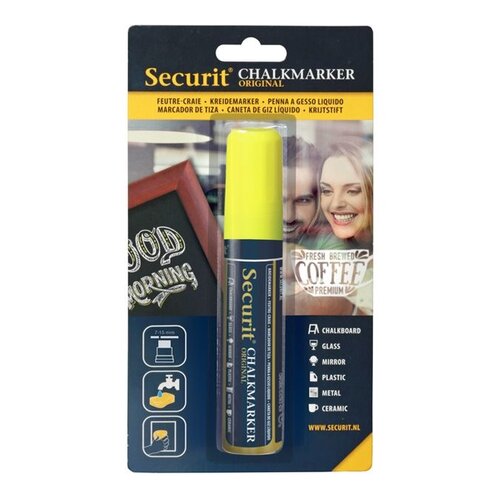 Securit Craies Feutre | Jaune | 7-15mm Securit Craies Feutre | Jaune | 7-15mm