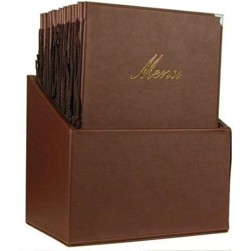 Securit Boîte avec 20 Menus Classiques A4 | Marron | 370x290x210mm Securit Boîte avec 20 Menus Classiques A4 | Marron | 370x290x210mm