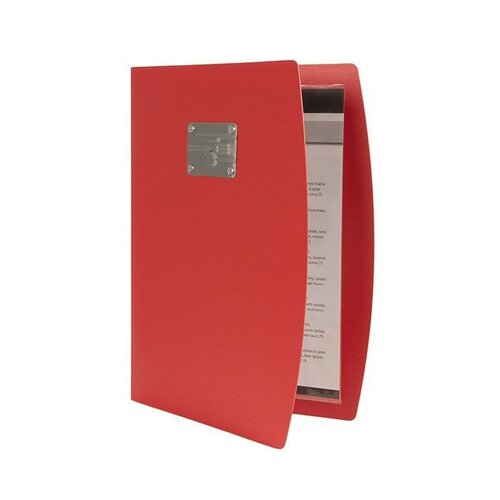 Securit Protege Menu RIO | Rouge Style Couverts | 4x A4 Pages Seuls