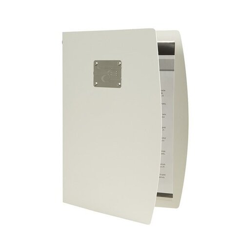 Securit Protege Menu RIO | Blanc Style Couverts | 4x A4 Pages Seuls