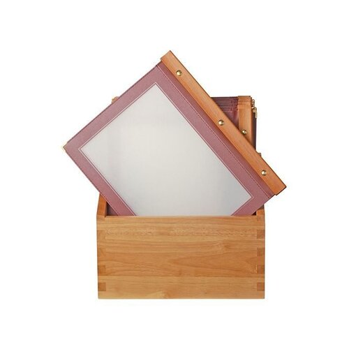 Securit Boite avec 10 Protege Menus | Woody | Format A4