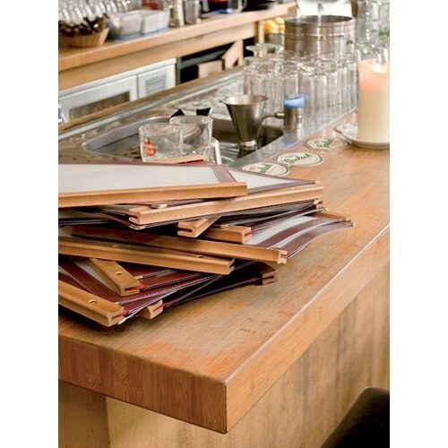 Securit Boite avec 10 Protege Menus | Woody | Format A4