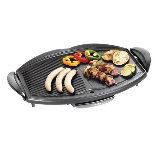 Bartscher Grill Barbecue sur Pieds | 2kW | Rainurée/Lisse | 540x595x1080(h)mm