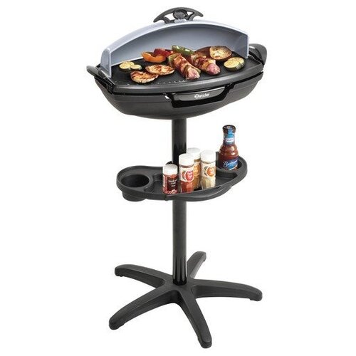 Bartscher Grill Barbecue sur Pieds | 2kW | Rainurée/Lisse | 540x595x1080(h)mm