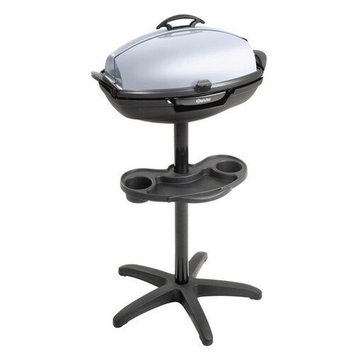 Bartscher Grill Barbecue sur Pieds | 2kW | Rainurée/Lisse | 540x595x1080(h)mm