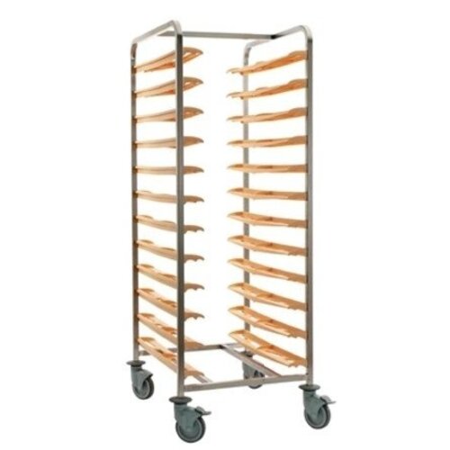 Bourgeat Chariot Cafétaria | 12 Niveaux/24 Plateaux à 284mm | 620x840x1700(h)mm | Délais 3 Semaines