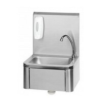 Evier INOX | Commande au Genou | Distributeur de Savon et Mélangeur | 400x340x595(h)mm