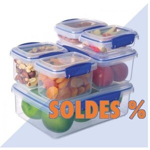 Klip-it Lot de 6 Boîtes Klip It | Boîtes Tailles Divers | PROMOTION XXL!