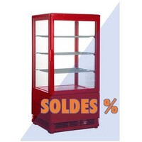 Mini Vitrine Réfrigérée | Rouge | 70 Litres | 430x380x880(h)mm | PROMOTION XXL!