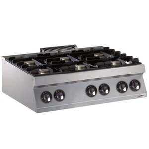 Combisteel Cuisinière à Poser | 6 Feux | 4x 5,5kW | 800x700x250(h)mm Combisteel Cuisinière à Poser | 6 Feux | 4x 5,5kW | 800x700x250(h)mm
