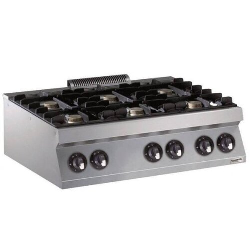 Combisteel Cuisinière à Poser | 6 Feux | 4x 5,5kW | 800x700x250(h)mm Combisteel Cuisinière à Poser | 6 Feux | 4x 5,5kW | 800x700x250(h)mm
